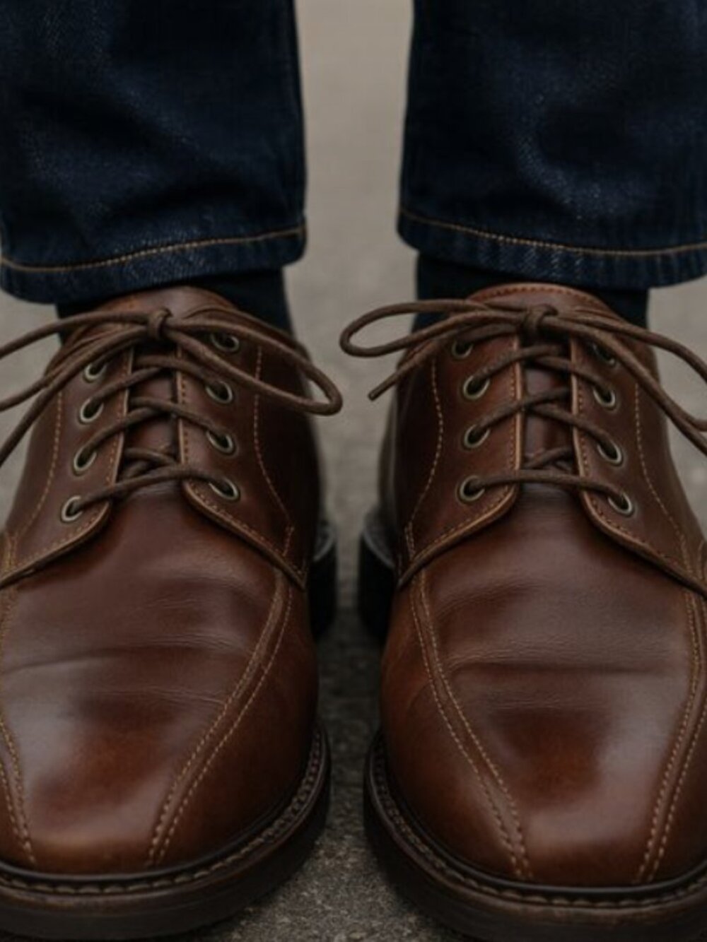 Allen Edmonds Size 9.5 Mapleton Brown Lace Up Bicycle-Derby Style